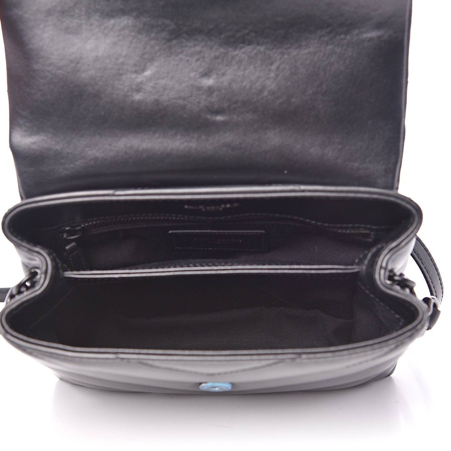 Calfskin Y Quilted Monogram Toy Loulou Crossbody Bag Black