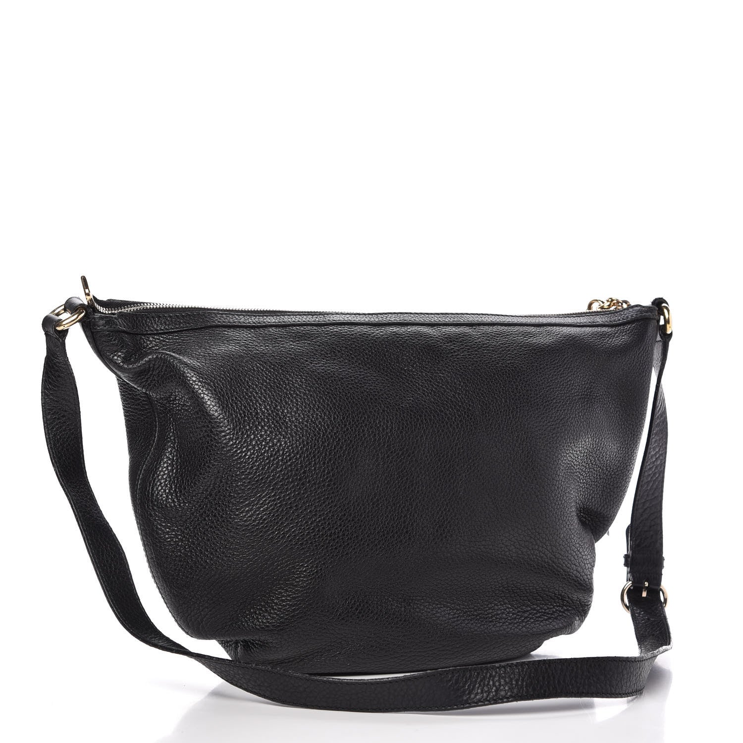Gucci Pebbled Calfskin Medium Soho Hobo Black 3 of 12