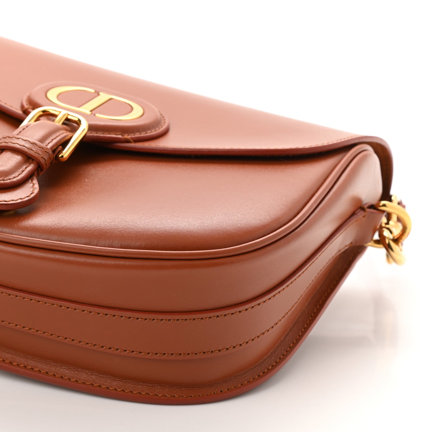 Christian Dior Box Calfskin Medium Bobby Flap Dark Tan 10 of 10