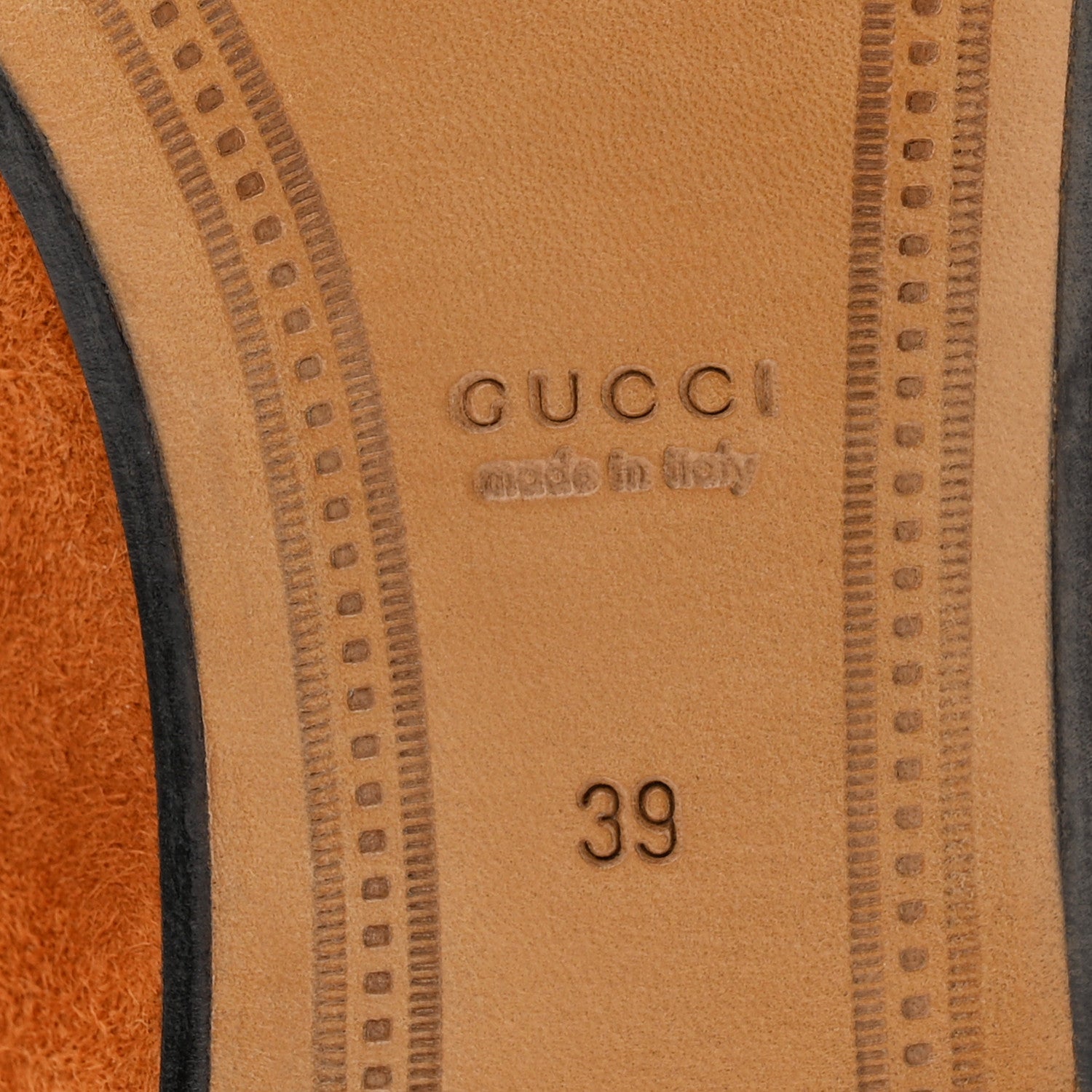 Gucci Suede Cachemire Malaga Kid Womens Jordaan Loafers 39 Blondie Cognac 7 of 10