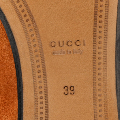 Gucci Suede Cachemire Malaga Kid Womens Jordaan Loafers 39 Blondie Cognac 7 of 10