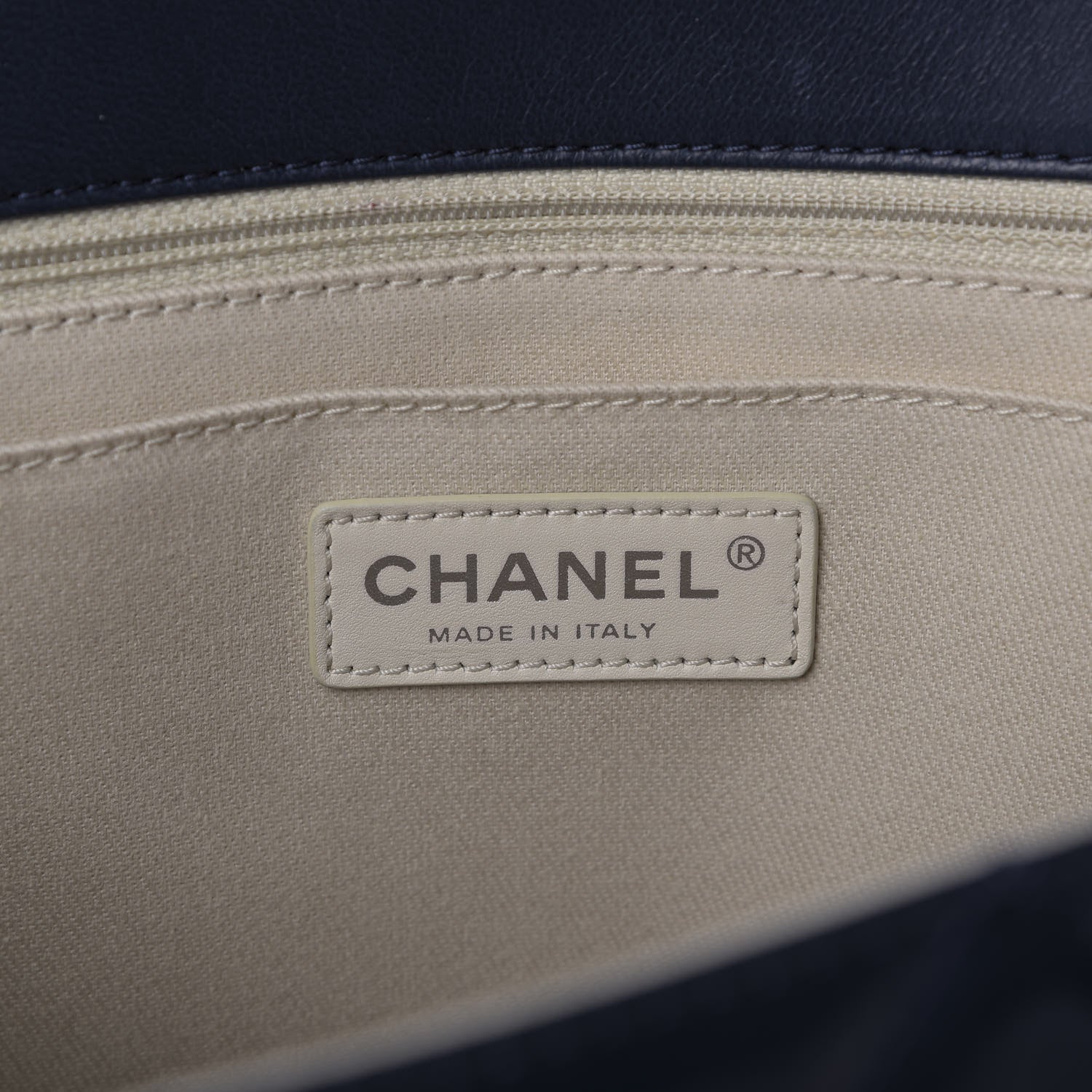 Chanel Vinyl Quilted In the Business Flap Bag Navy Blue 8 of 9