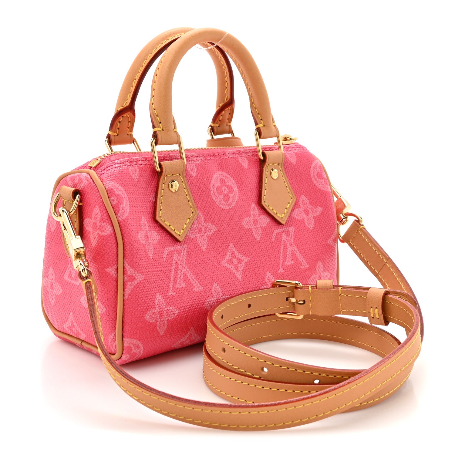 Louis Vuitton Monogram Origine Lin Nano Speedy Rose Ruban 3 of 11