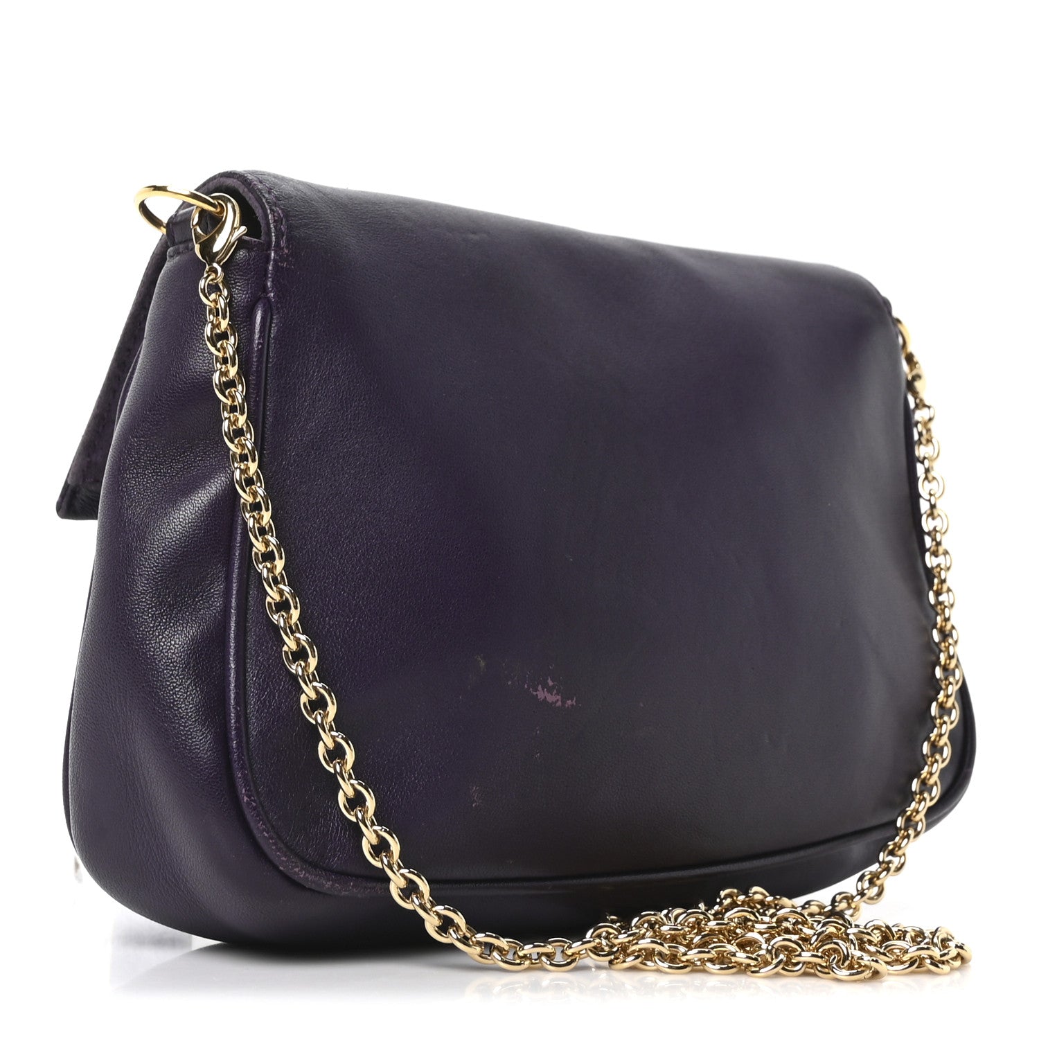Fendi Nappa Fendista Pouchette Crossbody Ametista 3 of 10