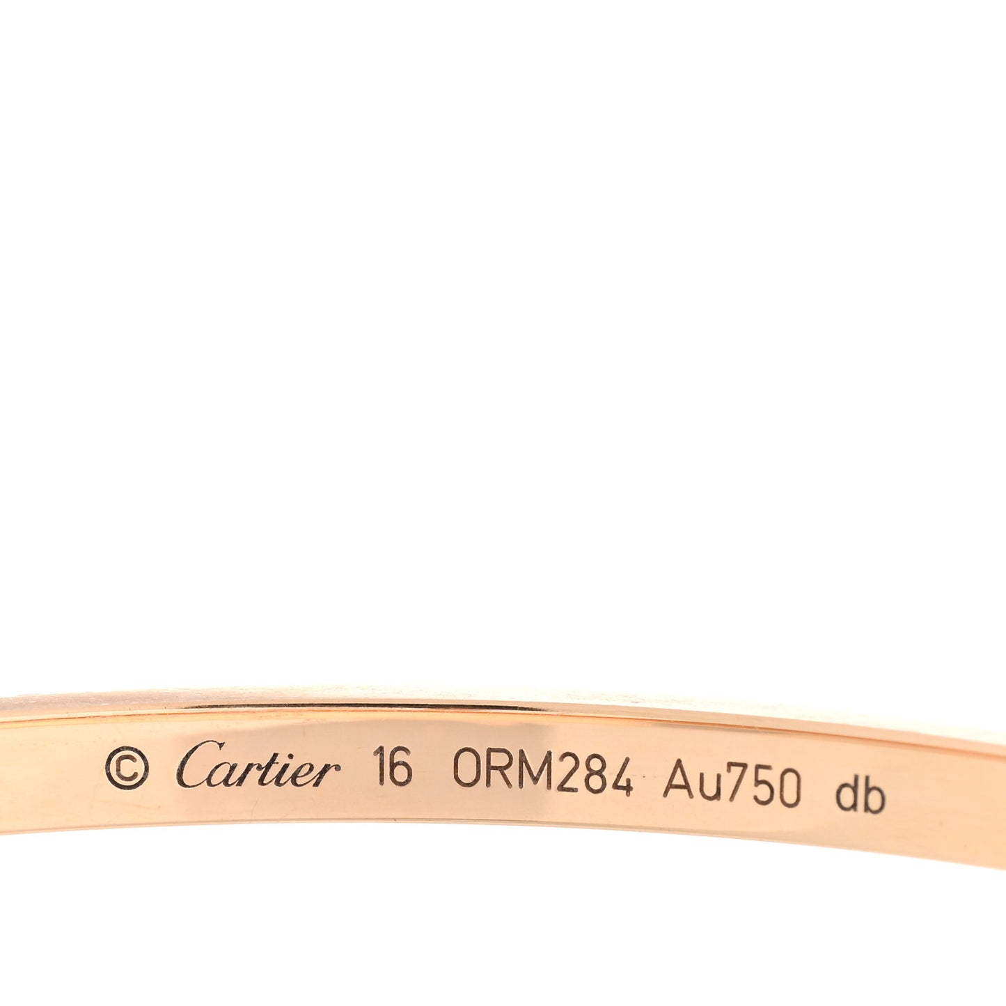 18K Pink Gold Small LOVE Bracelet 16