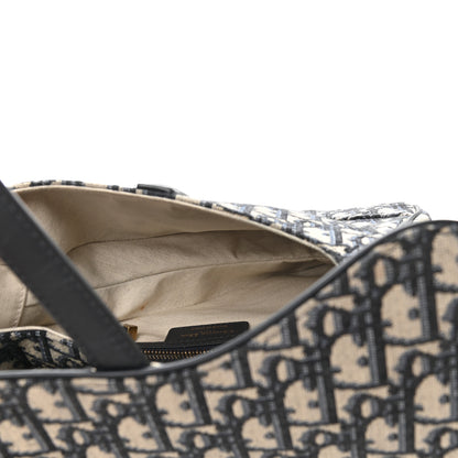 Christian Dior Oblique Saddle Bag Blue 5 of 10