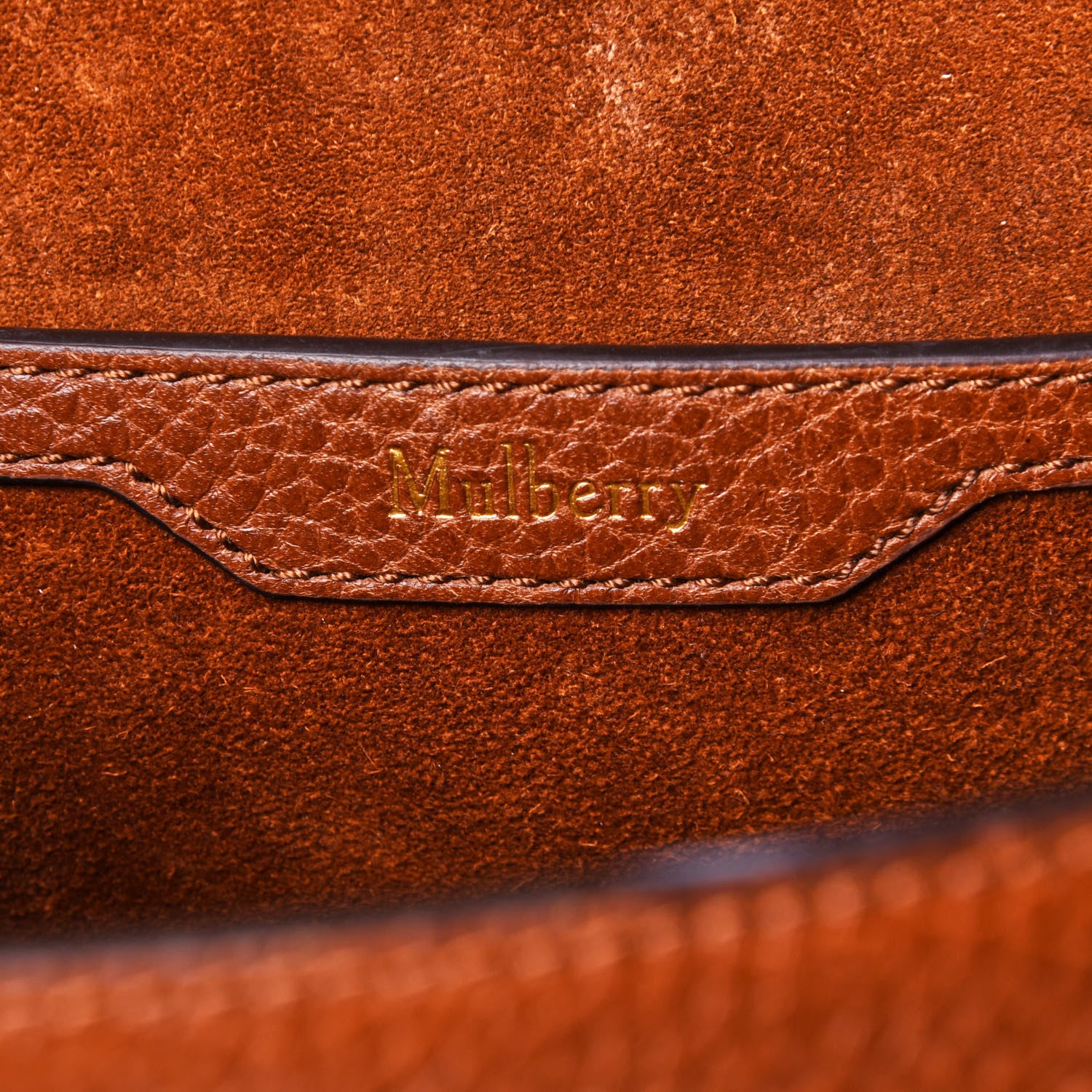 Mulberry Small Classic Grain Calfskin Amberley Satchel Oak 6 of 11