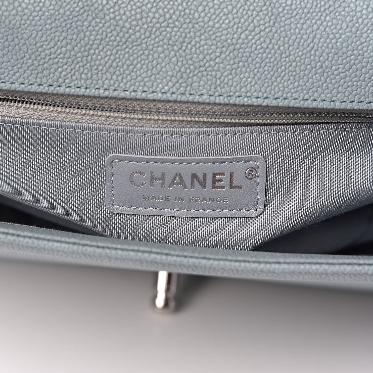 Chanel Iridescent Caviar Quilted New Medium Boy Flap Light Blue 6 of 10