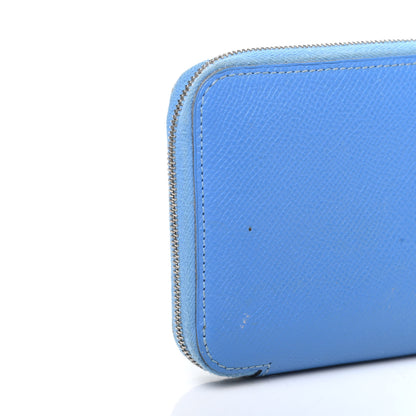Hermes Epsom Silk'In Compact Wallet Bleu Paradis 10 of 10