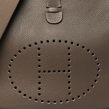 Hermes Taurillon Clemence Evelyne III GM Etoupe 7 of 10