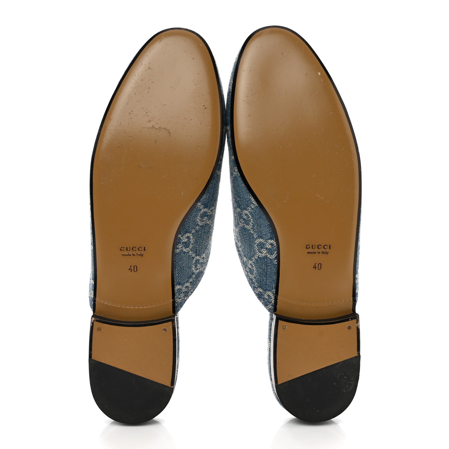 Gucci Denim GG Womens Princetown Slippers 40 Light Blue Ivory 5 of 8