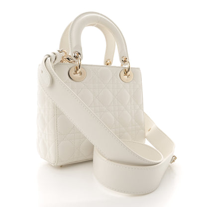 Christian Dior Lambskin Cannage Small My ABCDior Lady Dior White 3 of 10