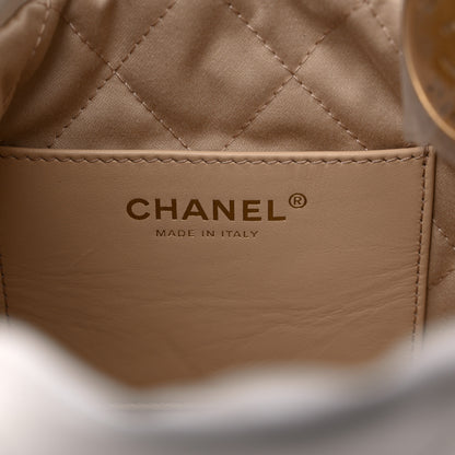 Chanel Shiny Calfskin Quilted Mini Chanel 22 White 6 of 9