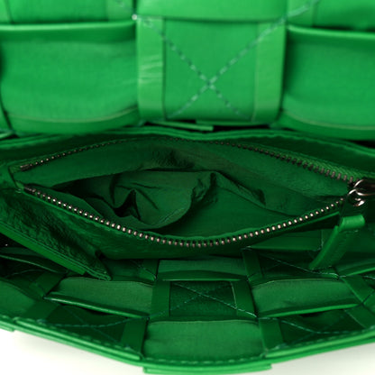 Bottega Veneta Paper Calfskin Maxi Intreccio Small Cassette Crossbody Bag Grass 6 of 12