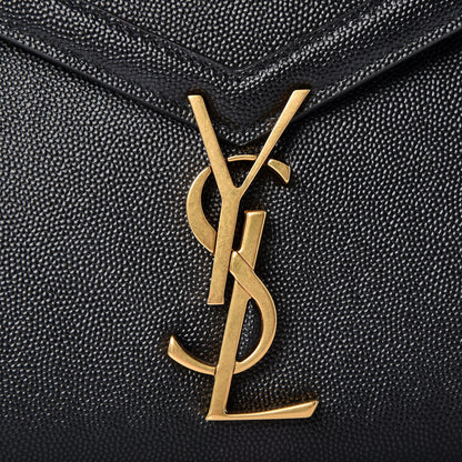 Saint Laurent Grain de Poudre Medium Classic Monogram Cassandra Top Handle Black Rouge Legion 11 of 12