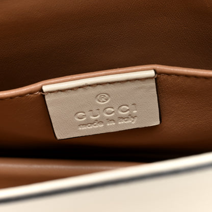 Gucci Nappa Pearl Studded Mini Queen Margaret Broadway Shoulder Bag Mystic White 6 of 10