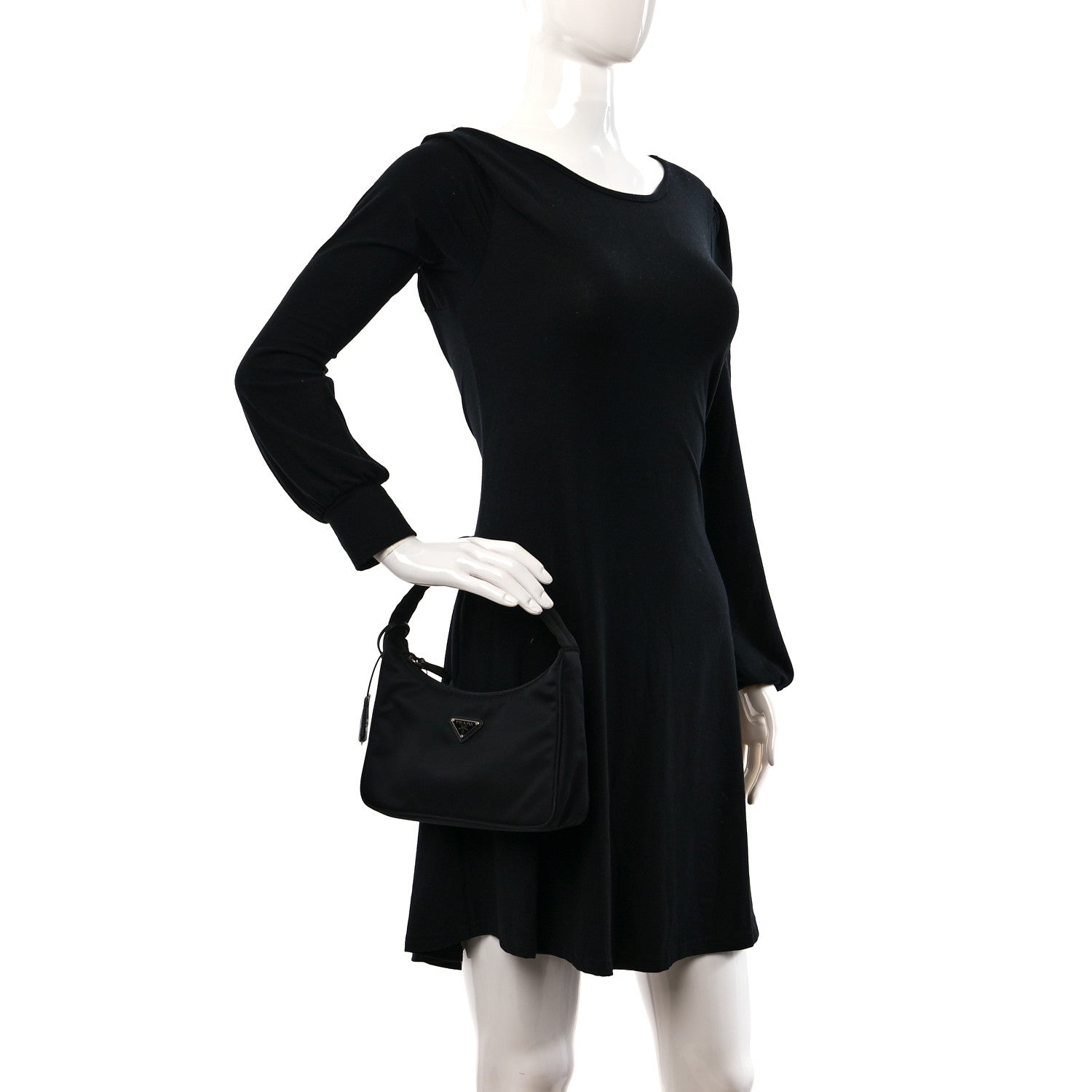 Prada Tessuto Nylon Mini Re-Edition 2000 Bag Black 2 of 8