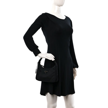 Prada Tessuto Nylon Mini Re-Edition 2000 Bag Black 2 of 8