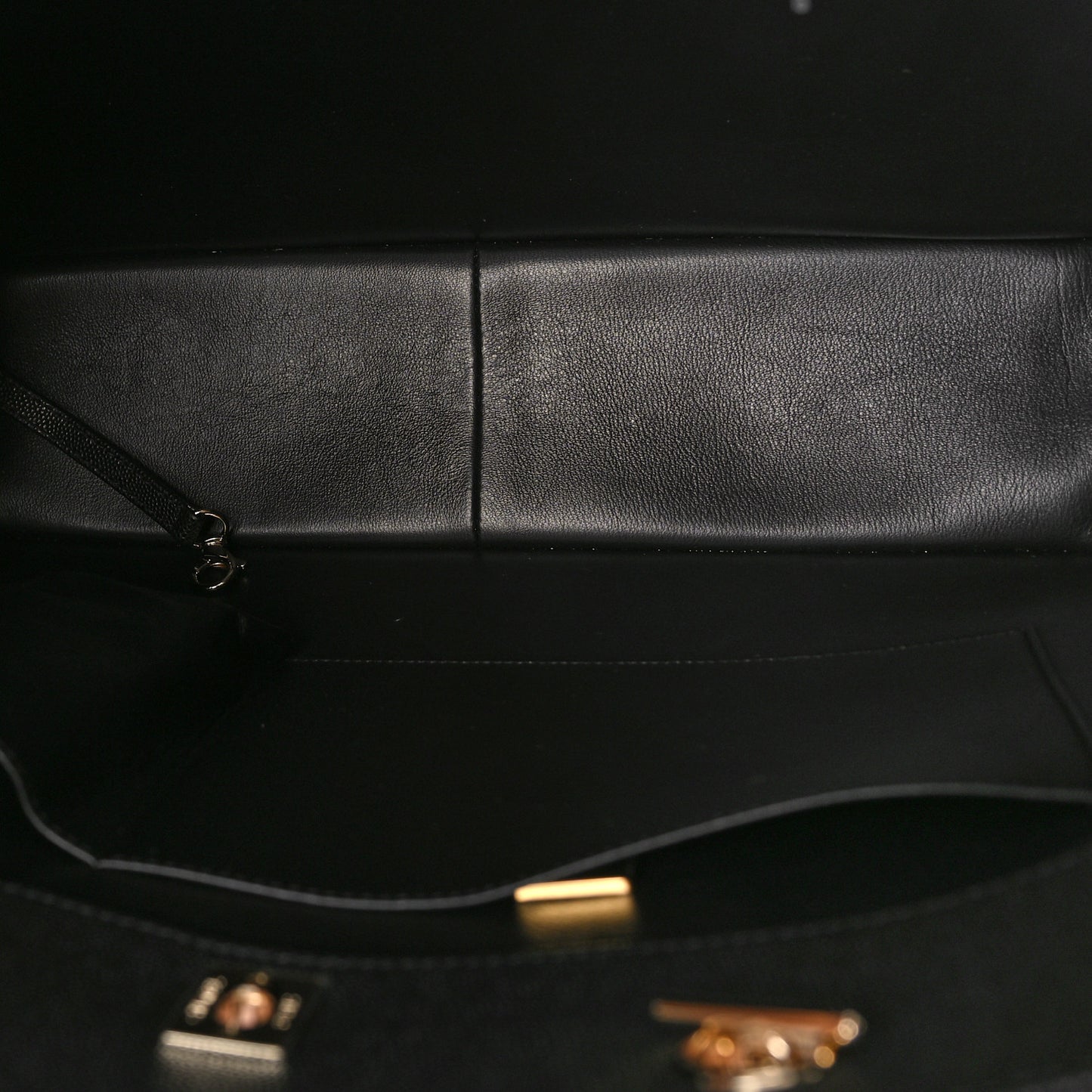 Caviar Quilted Large Shopping Tote Black