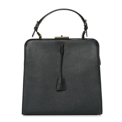 Prada Saffiano Lux Framed Bag Smeraldo 1 of 11