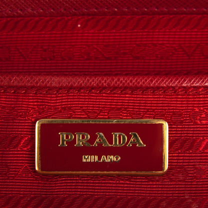 Prada Saffiano Large Galleria Double Zip Tote Fuoco 7 of 7