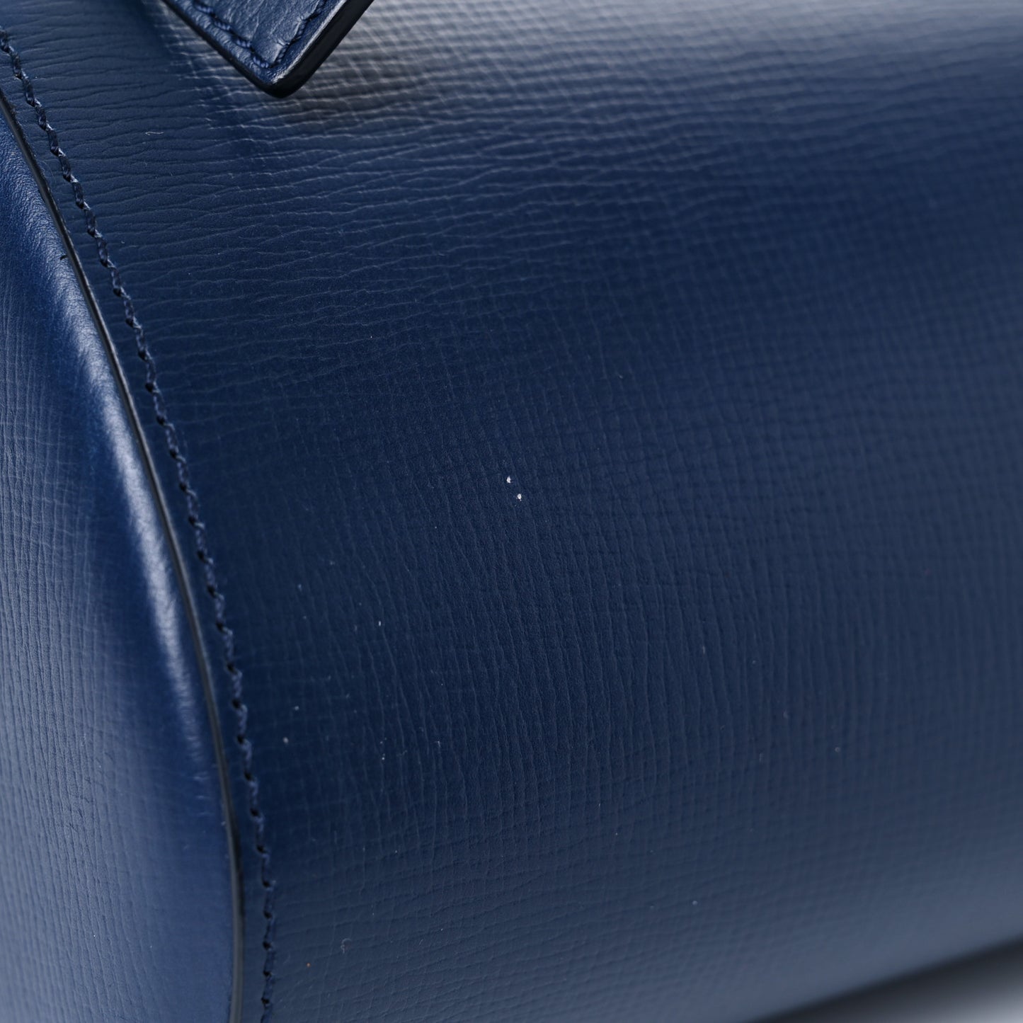 Textured Calfskin Medium Pandora Box Crossbody Bag Navy