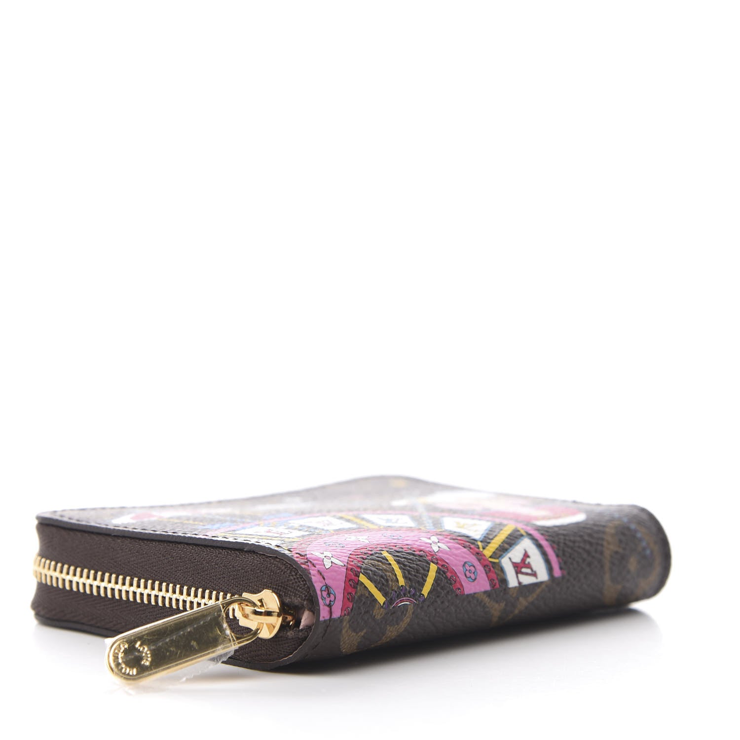 Louis Vuitton Monogram 2020 Christmas Animation Big Wheel Zippy Coin Purse Rose Ballerine 4 of 9