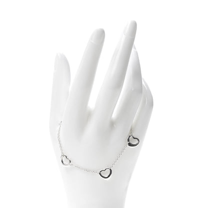 Tiffany Sterling Silver Elsa Peretti Open Heart Bracelet 2 of 5