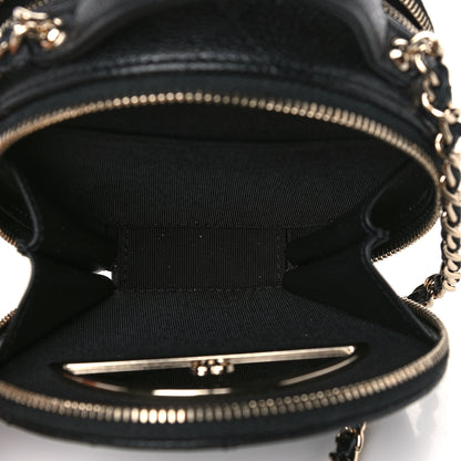Chanel Caviar Quilted Round Handle With Care Vanity With Chain Black 6 of 10