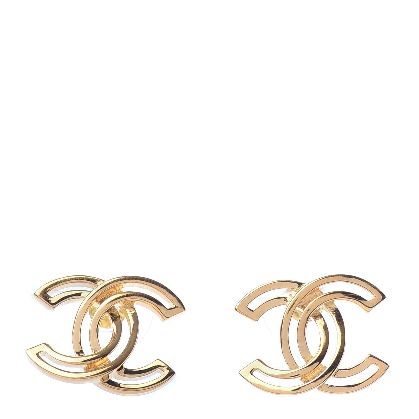 Metal Obazine CC Earrings Gold