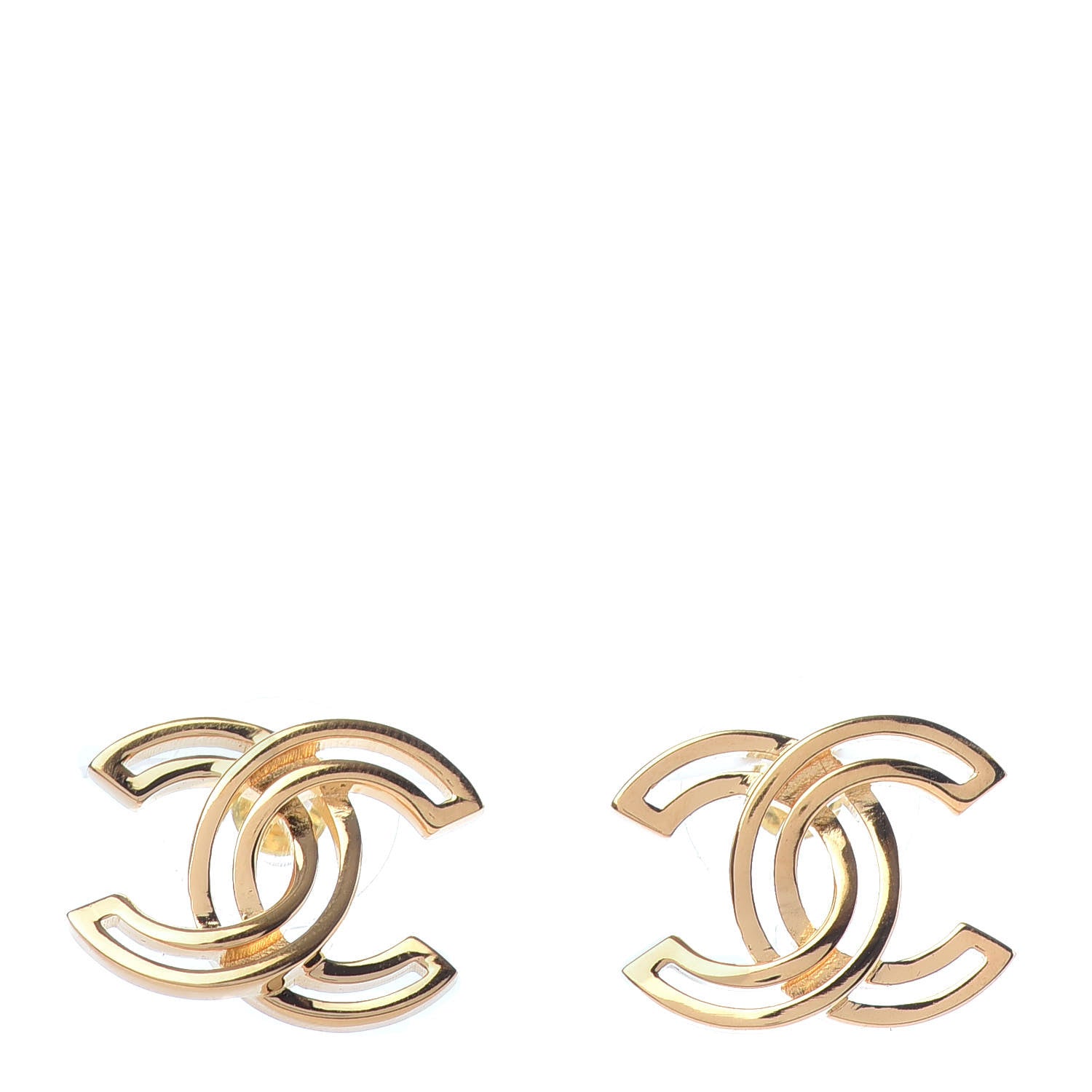Chanel Metal Obazine CC Earrings Gold 1 of 4