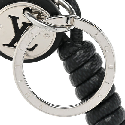 Louis Vuitton Palladium Damier Graphite Rope Bag Charm Key Holder 4 of 4