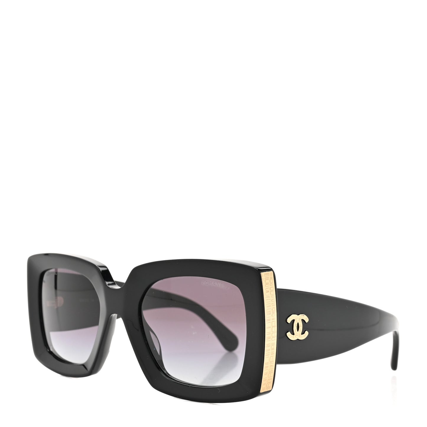 Acetate Rectangle Sunglasses 5435-A Black