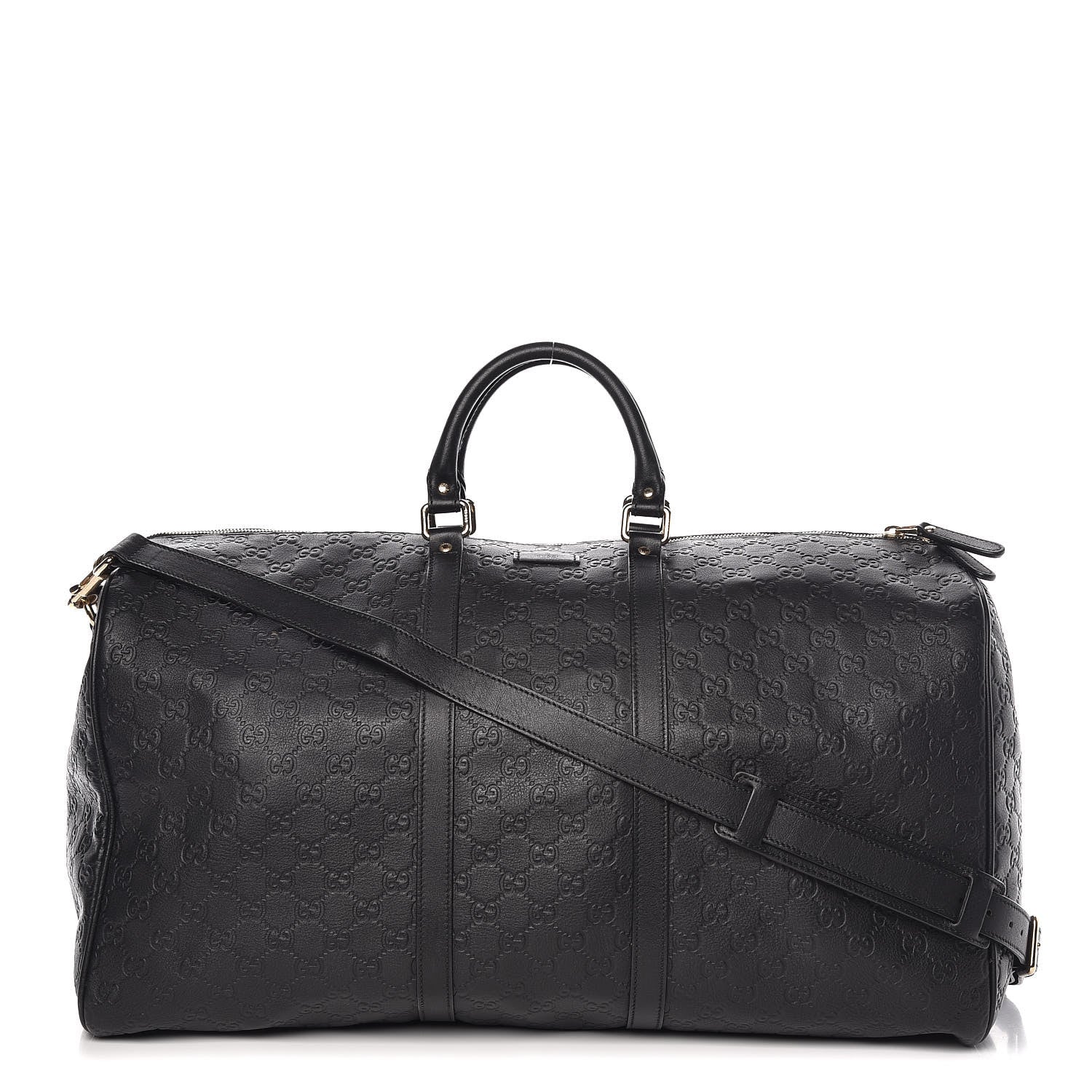 Gucci Guccissima Large Carry On Duffle Black 1 of 7
