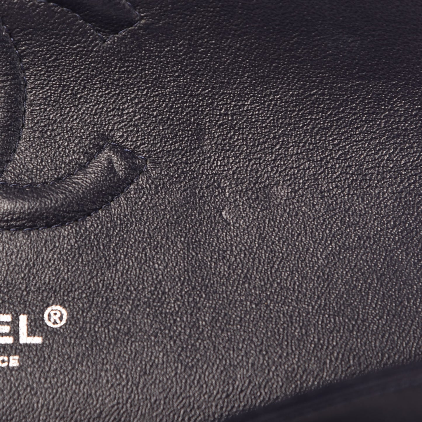 Lambskin Quilted Medium Double Flap Navy