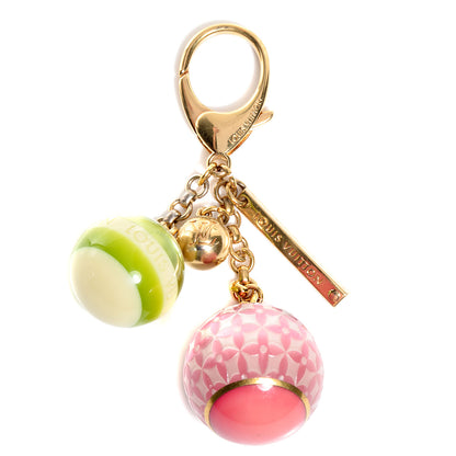 Louis Vuitton Mini Lin Croisette Bag Charm Pink Green 1 of 4