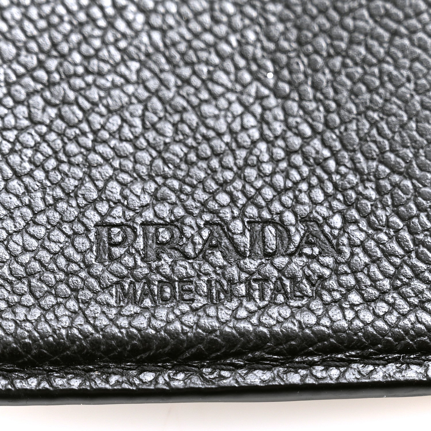 Prada Vitello Micro Grain Card Holder Black 6 of 9