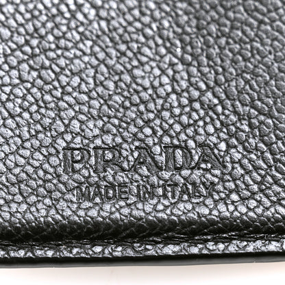 Prada Vitello Micro Grain Card Holder Black 6 of 9