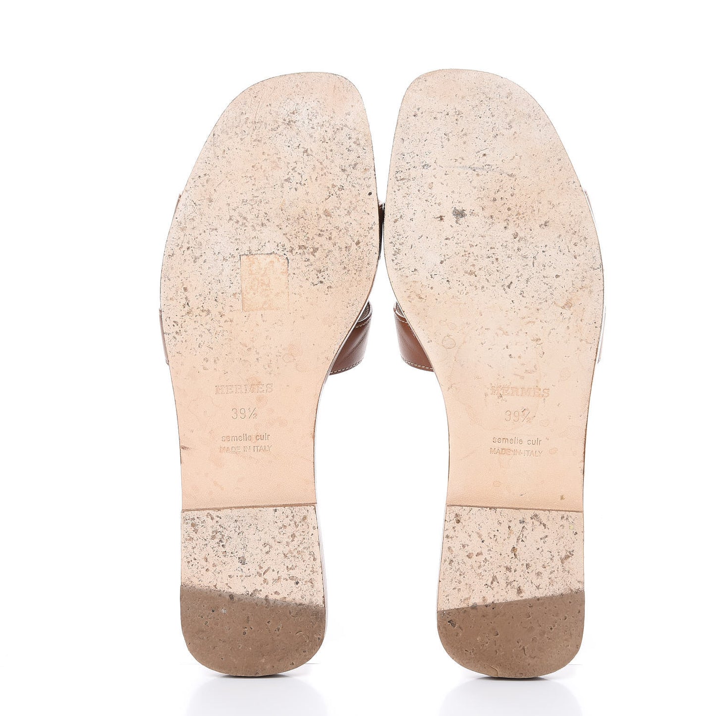 Box Calfskin Oran Sandals 39.5 Gold