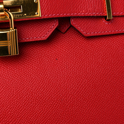 Hermes Epsom Birkin 30 Rouge Casaque 16 of 18