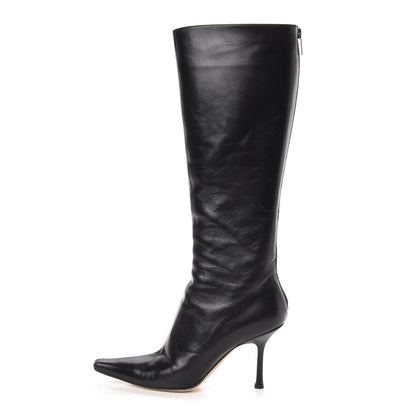 Jimmy Choo Kid Peony Knee Hight Boots 38.5 Black 1 of 11