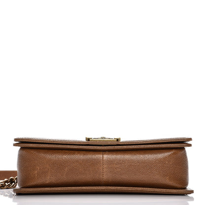 Chanel Caviar Quilted New Medium Boy Flap Brown 11 of 16
