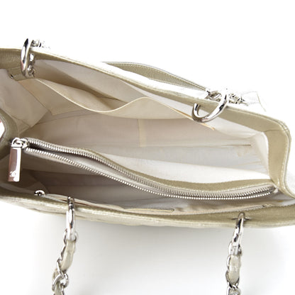 Chanel Metallic Caviar Grand Shopping Tote GST Light Gold 5 of 20
