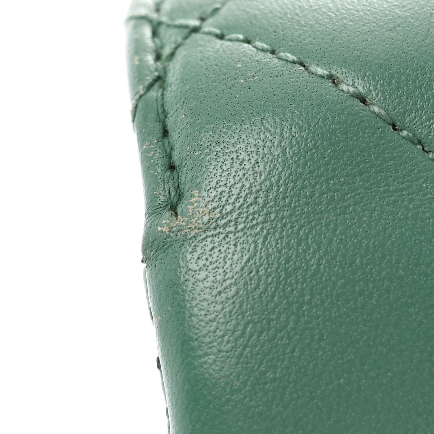 Lambskin Quilted Small Trendy CC Flap Dual Handle Bag Green