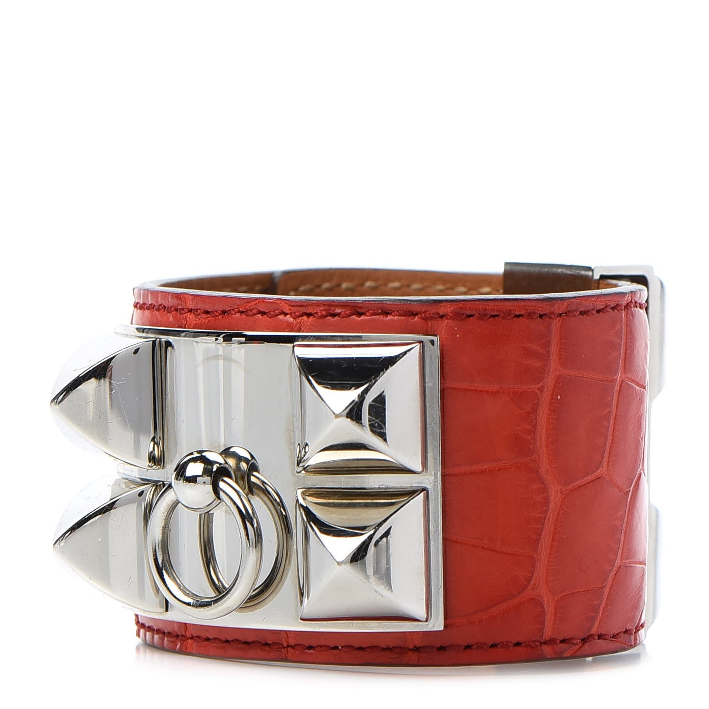Shiny Alligator Collier De Chien CDC Bracelet S Geranium