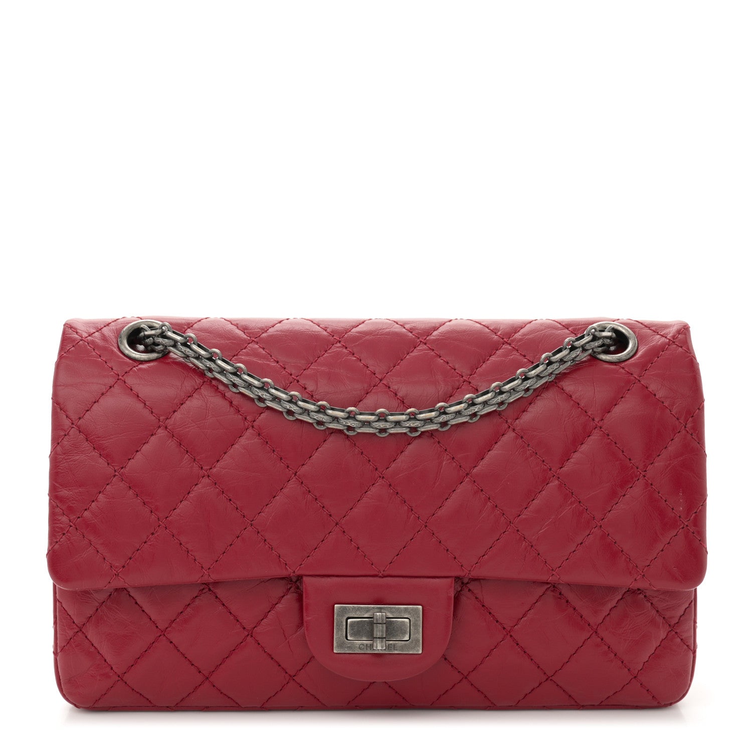 Chanel Aged Calfskin Quilted 2.55 Reissue 225 Flap Red 1 of 10