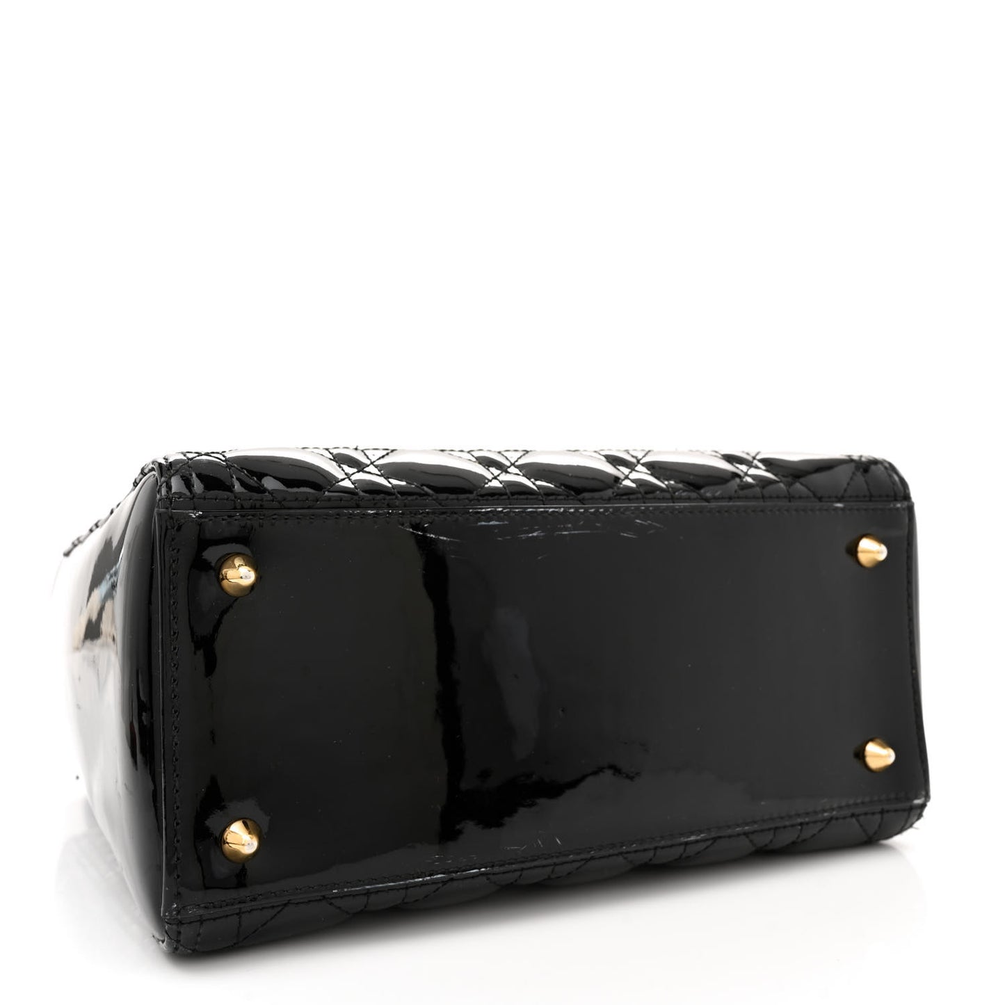 Patent Cannage Medium Lady Dior Black
