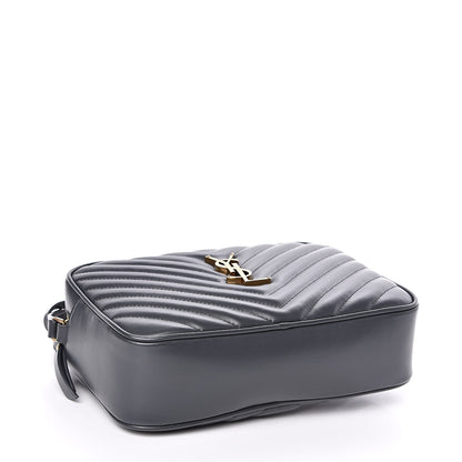 Saint Laurent Calfskin Matelasse Monogram Lou Camera Bag Dark Smog 4 of 12
