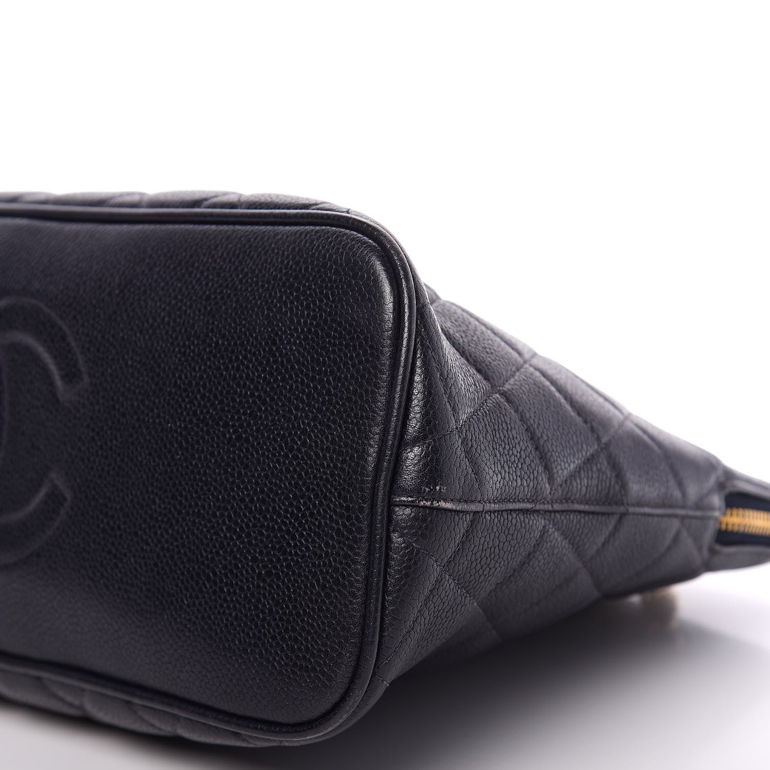 Chanel Caviar CC Tote Navy 7 of 10