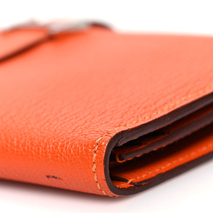 Hermes Chevre Mysore Bearn Gusset Wallet Feu 11 of 13